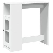 vidaXL Baro stalas su lentynomis, baltas, 101x40x103,5cm, mediena
