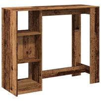 vidaXL Baro stalas su lentyna, medienos, 124x46x103,5cm, mediena