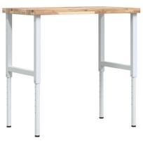 vidaXL Darbastalis, 100x60x(73-99,5)cm, akacija, stačiakampis