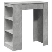 vidaXL Baro stalas su lentynomis, betono, 95x47x103,5cm, mediena