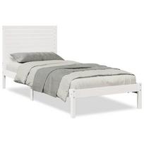 vidaXL Lovos rėmas be čiužinio, baltas, 90x210cm, mediena, itin ilgas