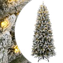 vidaXL Dirbtinė Kalėdų eglutė su 300 LED lempučių ir sniegu, 210cm