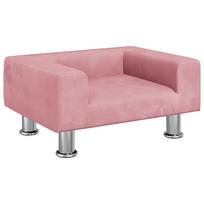 vidaXL Vaikiška sofa, rožinės spalvos, 50x40x26,5cm, aksomas