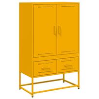 vidaXL Komoda, garstyčių geltonos spalvos, 68x39x111,5 cm, plienas