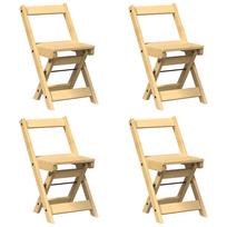 vidaXL Valgomojo kėdės Corona, 4vnt., vaško ruda, pušies masyvas