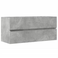 vidaXL Spintelė praustuvui, betono pilkos spalvos, 100x38,5x45cm, MDP