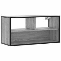 vidaXL Televizoriaus spintelė, pilka, 80x31x39,5cm, mediena ir metalas
