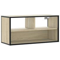 vidaXL Televizoriaus spintelė, ąžuolo, 80x31x39,5cm, mediena/metalas