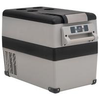 vidaXL Šaltdėžė su rankena, juodos ir pilkos spalvos, 35l, PP ir PE