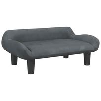 vidaXL Vaikiška sofa, tamsiai pilkos spalvos, 70x40x24cm, aksomas