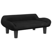 vidaXL Vaikiška sofa, juodos spalvos, 70x40x24cm, aksomas
