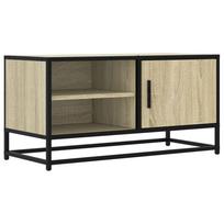 vidaXL Televizoriaus spintelė, ąžuolo, 80x34,5x40cm, mediena/metalas