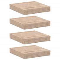 vidaXL Pakabinamos lentynos, 4vnt., 23x23,5x4cm, apdirbta mediena
