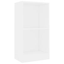vidaXL Lentyna knygoms, baltos spalvos, 40x24x75cm, apdirbta mediena