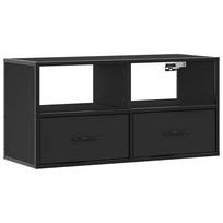 vidaXL Televizoriaus spintelė, juoda, 80x31x39,5cm, mediena/metalas