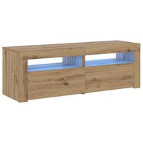 vidaXL Televizoriaus spintelė su LED, artisano, 120x35x40cm, mediena