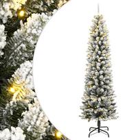 vidaXL Dirbtinė Kalėdų eglutė su 300 LED lempučių ir sniegu, 240cm