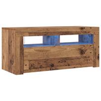 vidaXL Televizoriaus spintelė su LED, medienos, 90x35x40cm, mediena