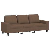 vidaXL Trivietė sofa, rudos spalvos, 180cm, audinys