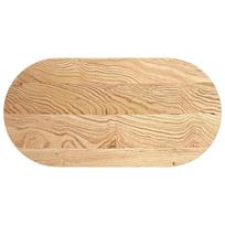 vidaXL Stalviršis, 100x50x2 cm, ąžuolo medienos masyvas, ovalo formos