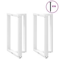 vidaXL Baro stalo kojos, T formos, 2 vnt., baltos, 60x35x(90-91) cm, plienas