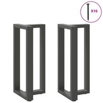 vidaXL Baro stalo kojos, T formos, 2 vnt., antracito spalvos, 40x35x(90-91) cm, plienas