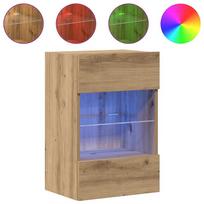 vidaXL Sieninės spintelės su LED apšvietimu televizoriui, 2vnt., artisano, 40x30x60,5cm