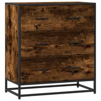 vidaXL Šoninė spintelė, dūminio ąžuolo, 68x35x76cm, mediena/metalas