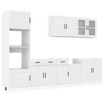 vidaXL Virtuvinių spintelių komplektas, 7 dalių, Lucca, balta