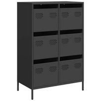vidaXL Komoda, juodos spalvos, 68x39x101,5cm, plienas