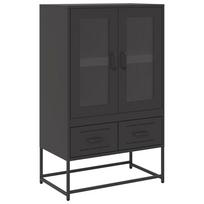 vidaXL Komoda, juodos, 68x39x111,5 cm, plienas