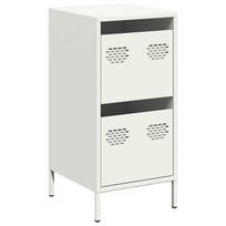 vidaXL indauja Balta 35x39x73,5 cm Šaltai valcuotas plienas