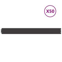 vidaXL vejos apvadai 50 vnt Juoda 10x103 cm Šaltai valcuotas plienas