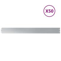 vidaXL Vejos apvadai 50 vnt 10x103 cm Cinkuotas plienas