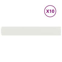 vidaXL vejos apvadai 10 vnt balti 15x103 cm šaltai valcuotas plienas