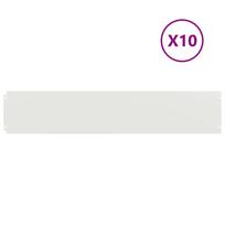 vidaXL vejos apvadai 10 vnt balti 20x103 cm šaltai valcuotas plienas