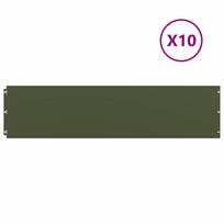 vidaXL vejos apvadai 10 vnt Olive Green šaltai valcuotas plienas