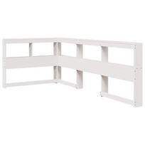 vidaXL knygų spinta L formos baltos 90 cm pušies medienos masyvas