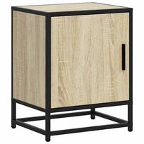 vidaXL naktinė spintelė Sonoma ąžuolas 40x31x50 cm Mediena ir metalas