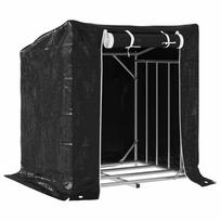 vidaXL Stovas malkoms su apdangalu nuo lietaus, 100,5x80,5x110,5cm