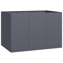 vidaXL Lovelis, antracito spalvos, 120x80x80cm, plienas