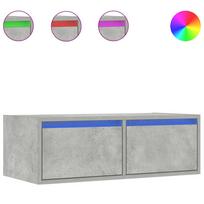 vidaXL TV spintelė su LED apšvietimu, betono pilka, 75x35,5x25 cm