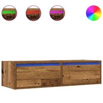 vidaXL Televizoriaus spintelė su LED, medienos, 100X35,5x25 cm