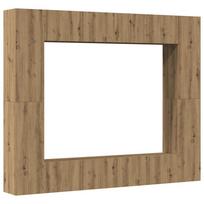 vidaXL 8 dalių sieninis televizoriaus spintelės komplektas Artisan Oak