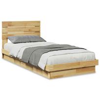 vidaXL lovos rėmas su galvūgaliu be čiužinio 75x190 cm ąžuolo masyvo