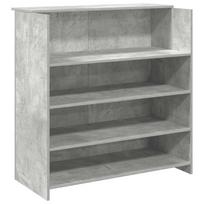 vidaXL Registratūra, betono pilkas, 100x50x103,5 cm, apdirbta mediena