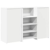vidaXL Registratūra, baltos spalvos, 155x50x103,5 cm, apdirbta mediena