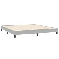vidaXL Lovos rėmas be čiužinio Šviesiai pilkas 200x220 cm aksomas