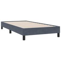 vidaXL Lovos rėmas be čiužinio Tamsiai pilka 90x210 cm aksomas