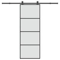 vidaXL Stumdomos durys su įrangos rinkiniu, 76x205cm, ESG ir aliuminis